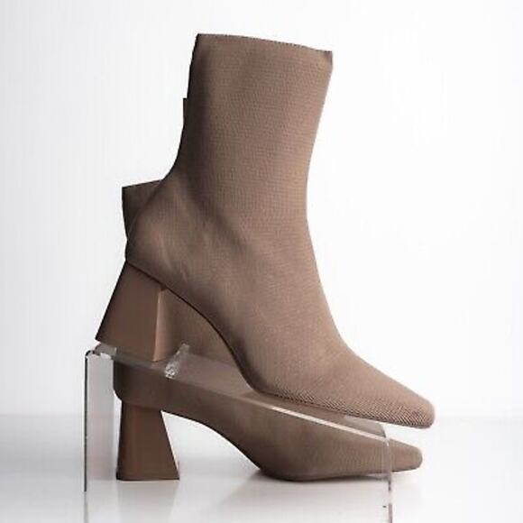 Zara NWT Square Toe Sock Boots - Picture 3 of 4